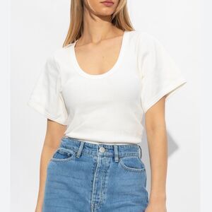 By Marlene Birger “Lunai” tee in white sz. S